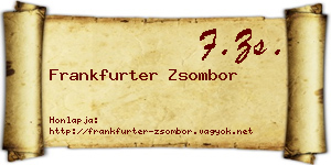 Frankfurter Zsombor névjegykártya