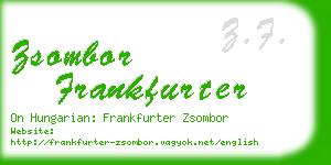 zsombor frankfurter business card